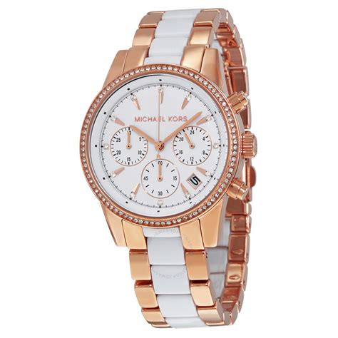 michael kors white acetate watch|silver mk watch.